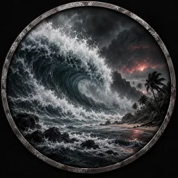 Emporté par les vagues